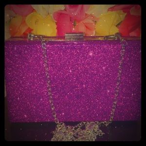 Purple Glitter Clutch